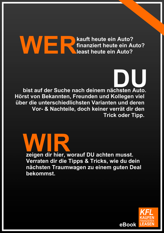 KAUFEN - FINANZIEREN - LEASEN finde dein neues Traumauto