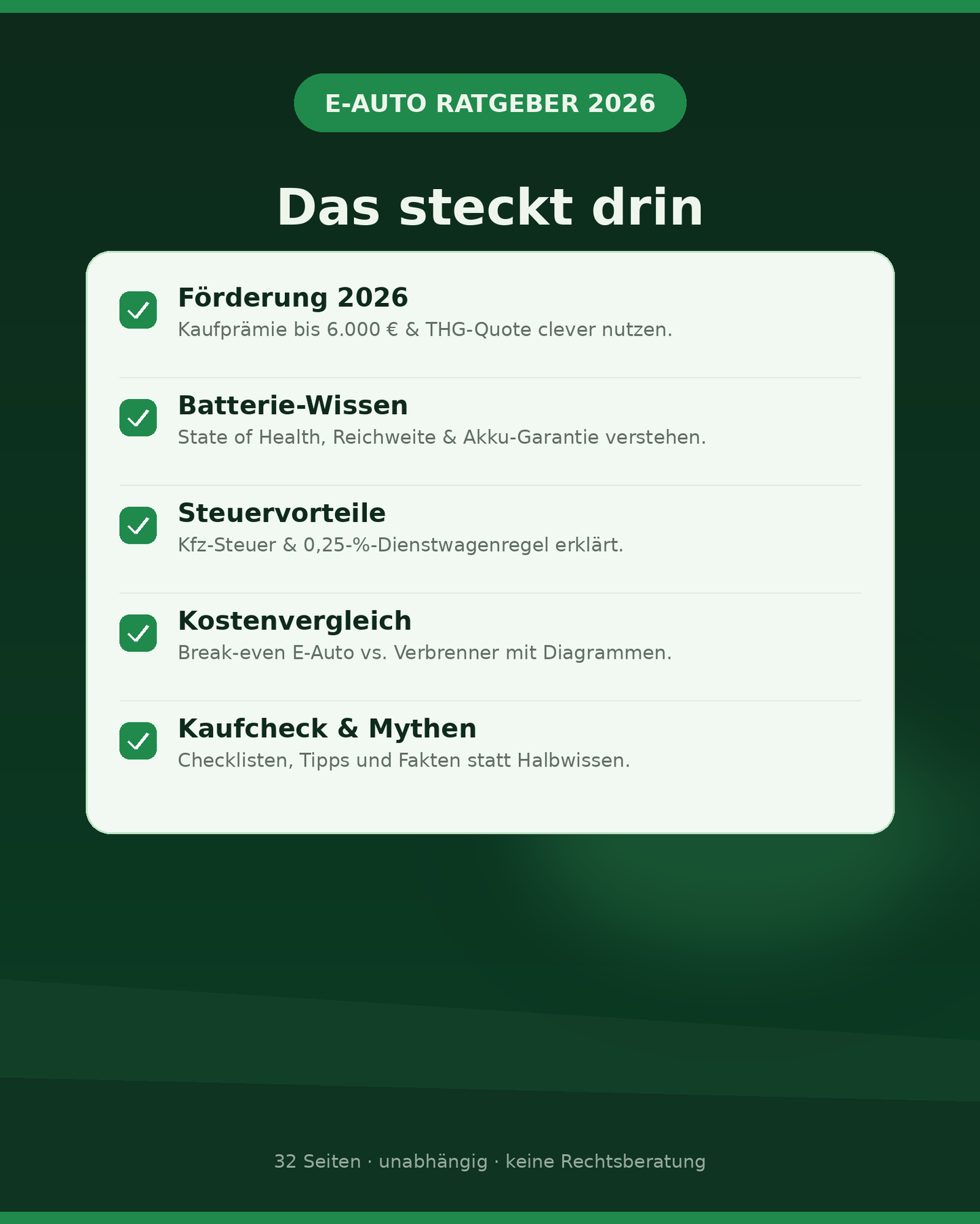 E-Auto - Wie finde ich das passende  & was muss ich Alles beachten
